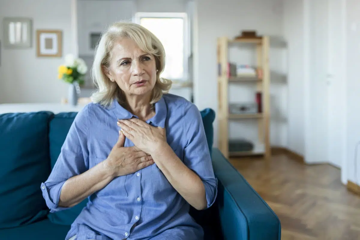 Woman having a stroke