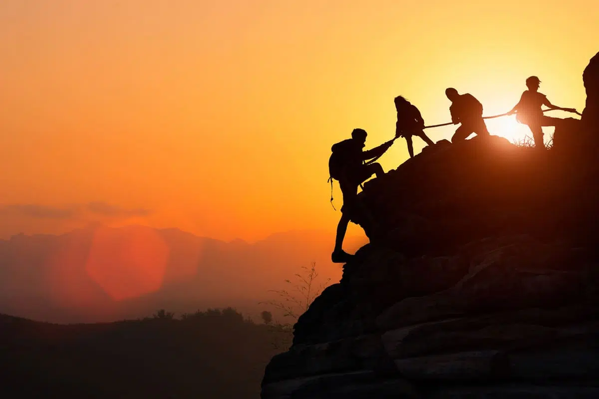 Working together growth mentality