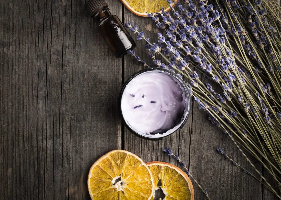 best organic skincare products with lilac and orange
