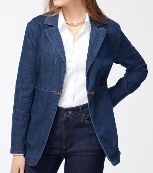 Chico’s Denim Blazer, $59.99 (was $149)