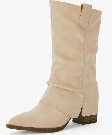 Coutgo Womens Fold Over Mid Calf Boots (4 colors), $49.99