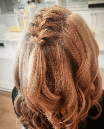 33 Romantic half up half down hairstyles : Twisted thick & Thin
