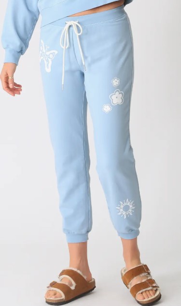 Electric & Rose Dayle Pants Sunny Doodle Cotton Blend Joggers, $188
