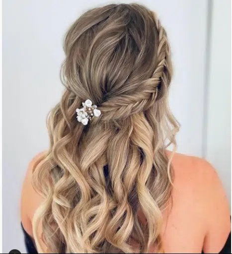 Half Up Hairstyle for Thinning Hair