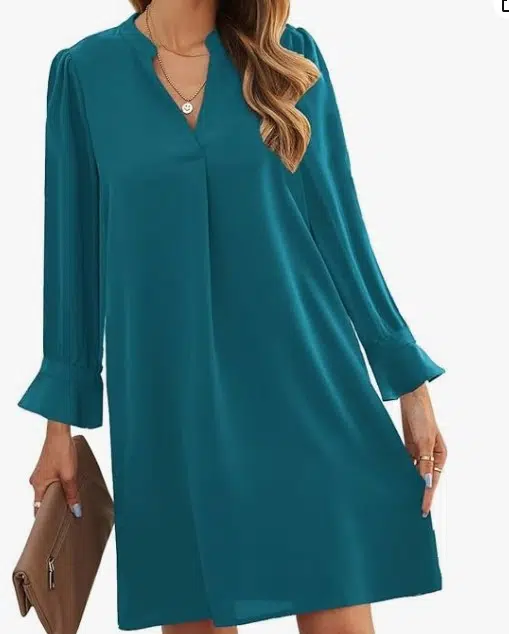 JOCAFIYE Dresses Midi Dress Casual Loose Long Sleeve Dress (25 colors), $38.99