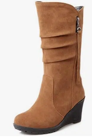 MIOKE Wedge Slouch Mid-Calf Boots (7 colors), $49.95