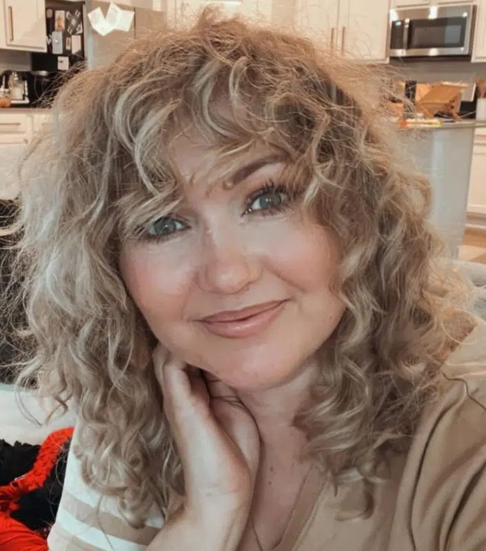 Messy Curly Bangs