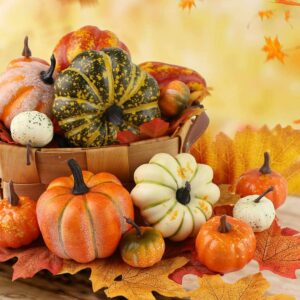 Pumpkins and Leaves Decorations