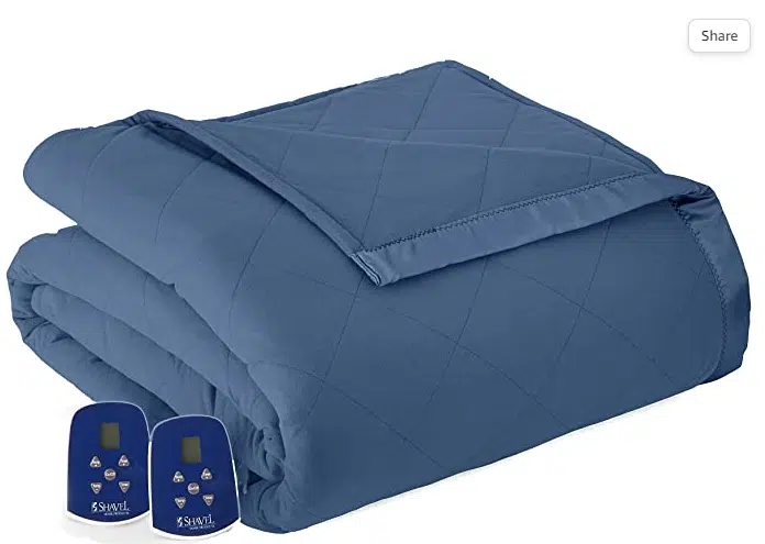 Thermee Micro Flannel Queen-Size Electric Heated Blanket