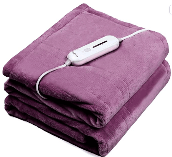 WAPANEUS Foot Pocket Heated Blanket Electric Throw