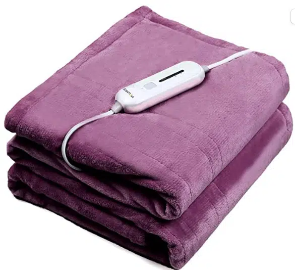 WAPANEUS Foot Pocket Heated Blanket Electric Throw 
