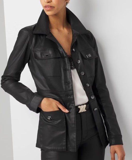 WHBM Coated Denim Utility Jacket, $131.25 (was $175)