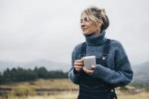Woman in a turtleneck