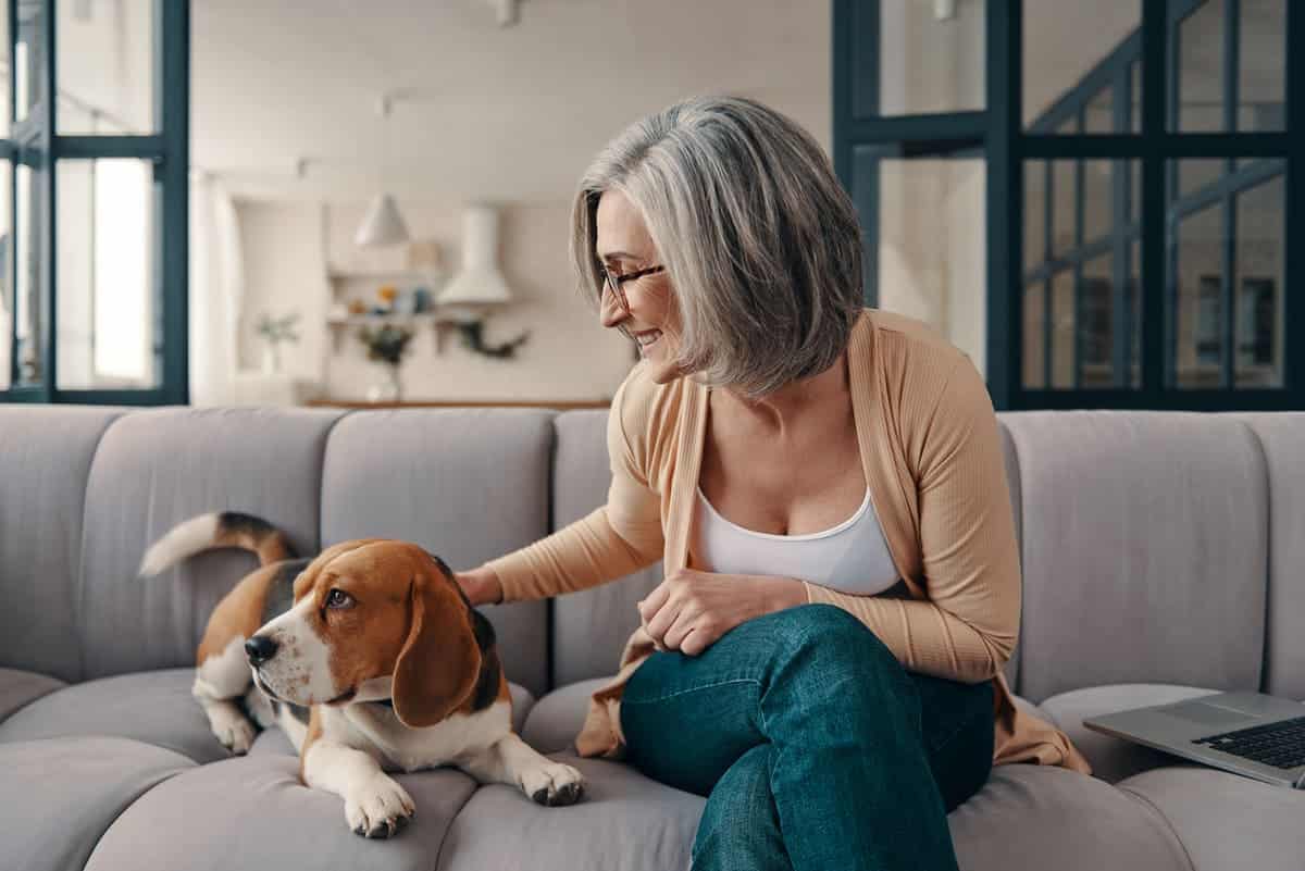 Woman with a dog