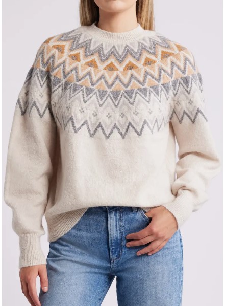 Caslon Fair Isle Crewneck Sweater (4 colors), $39.97 (was $89.50)