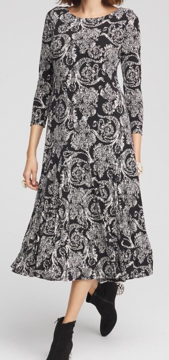 Chico’s Swirl Print Midi Dress $90.65 (was $129.50)
