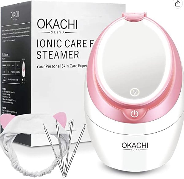 Facial Steamer OKACHI Steamer Face Steamer Professional Nano Steamer for Face Deep Cleaning