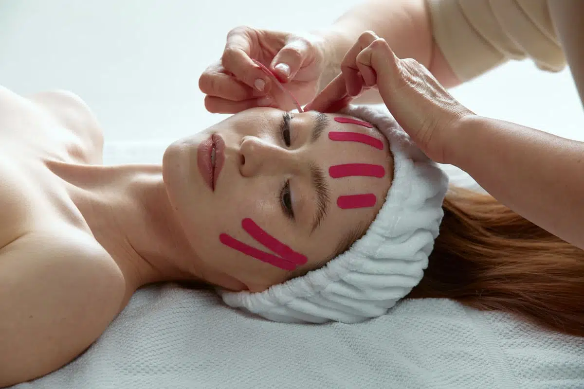 Facial tape application