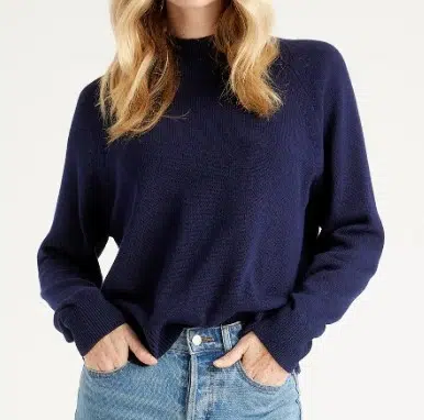 Quince 100% Organic Cotton Mock Neck Sweater (5 colors), $39.90 (was $98)