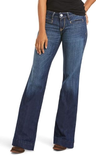 Trouser Mid Rise Stretch Lucy Wide Leg Jean