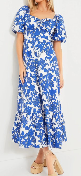 Hyacinth House Blue Floral Seaport Midi Dress $148