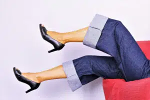 Wide leg denim