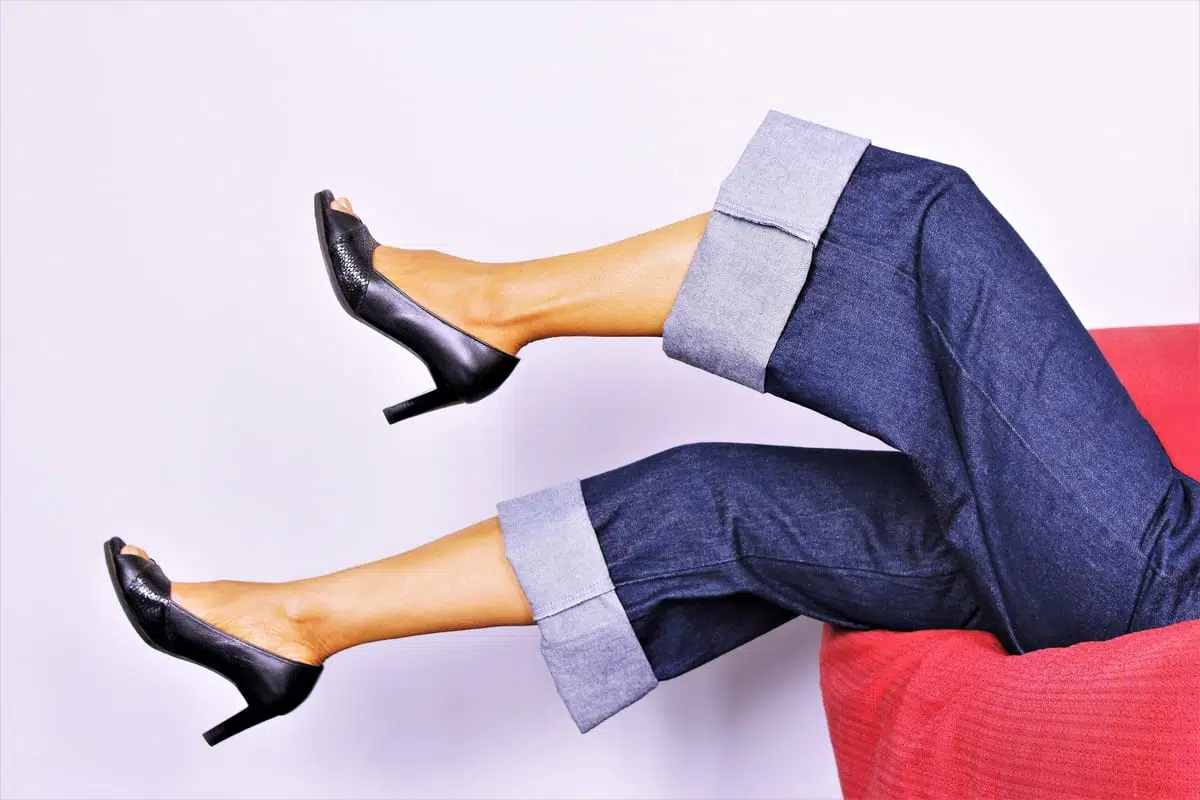 Wide leg denim