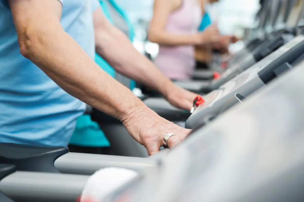 Woman on a treadmill