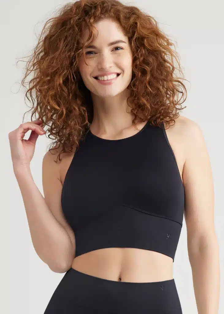 Yummie Kelly High-Neck Longline Bra Top, $38