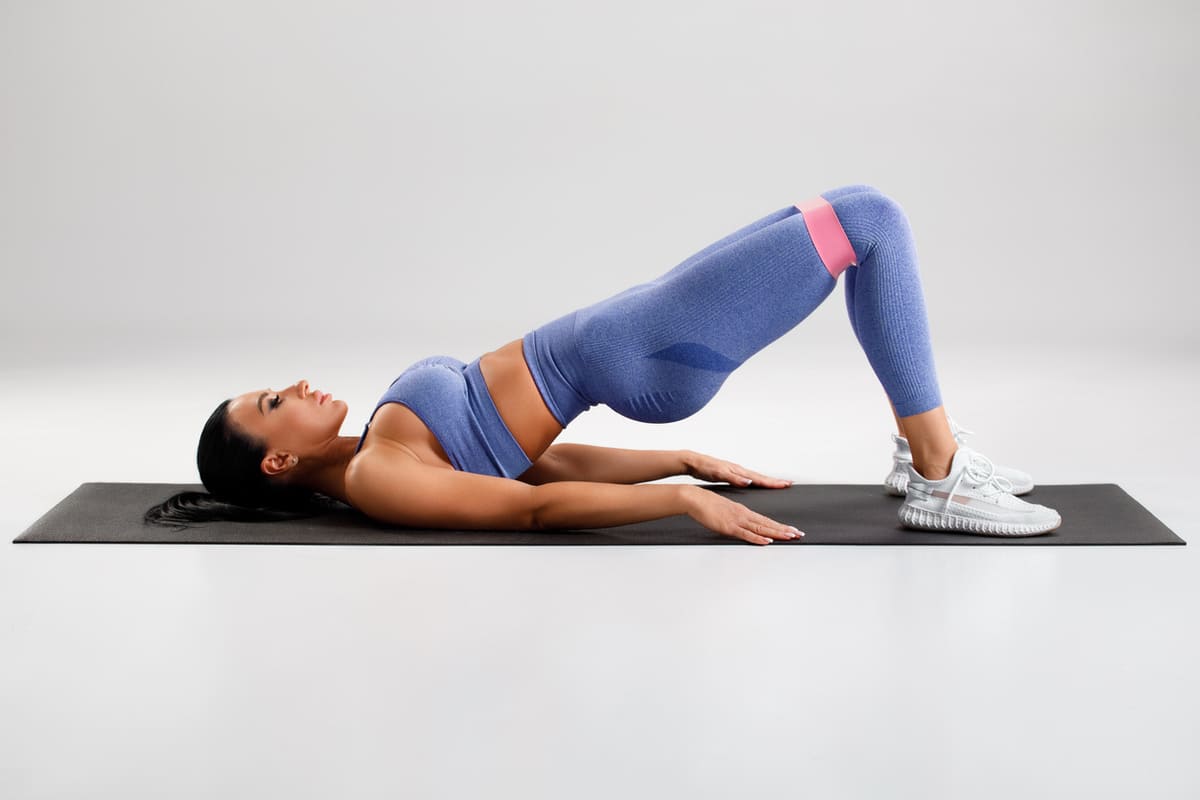 Banded Glute Bridge with Abduction