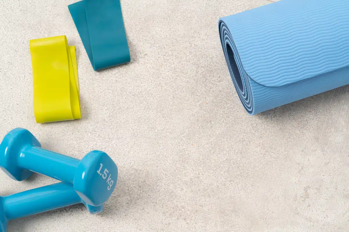 Dumbbells and resistance bands