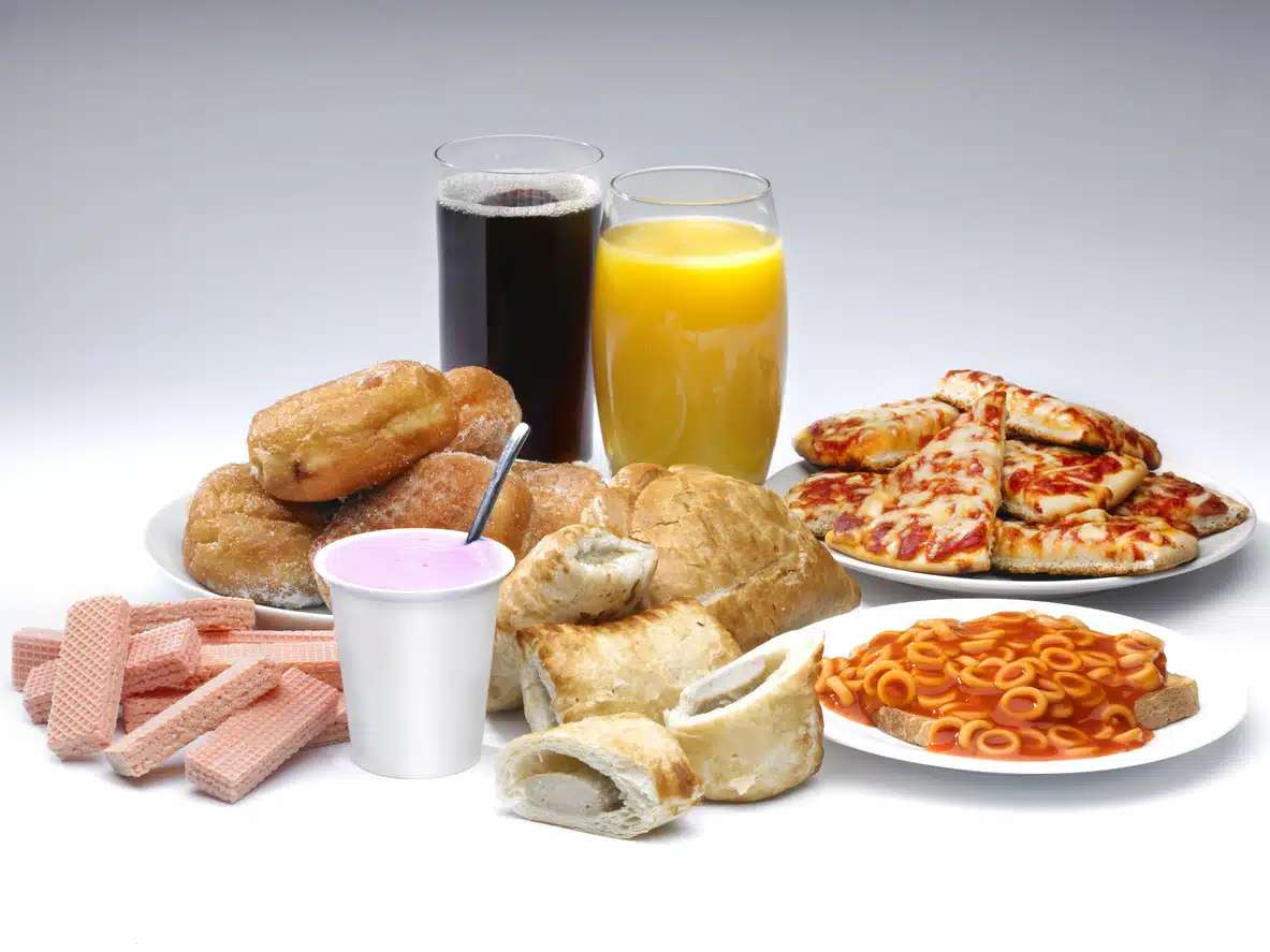 Processed and unhealthy foods