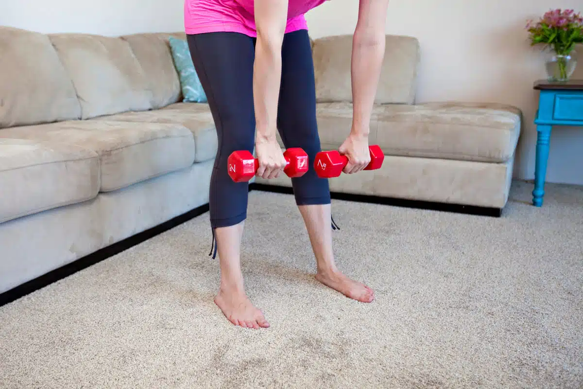 at-home dumbbell deadlift