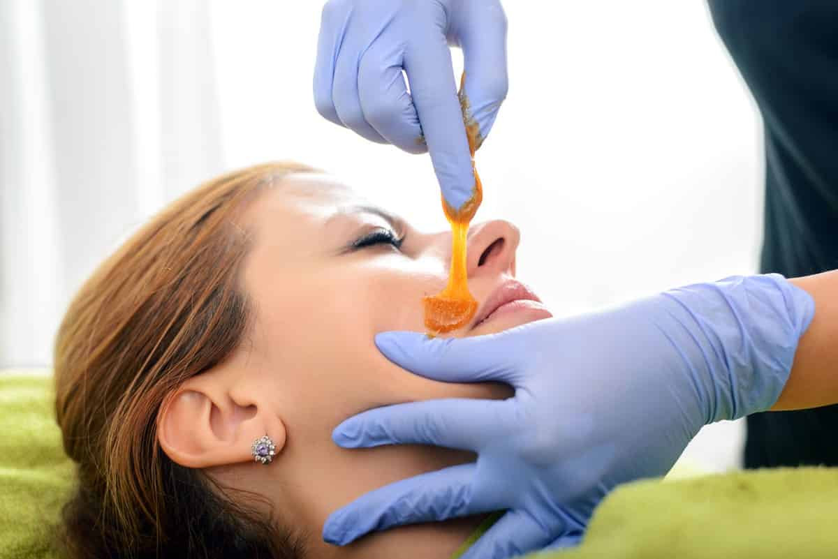 hair removal getting upper lip waxed