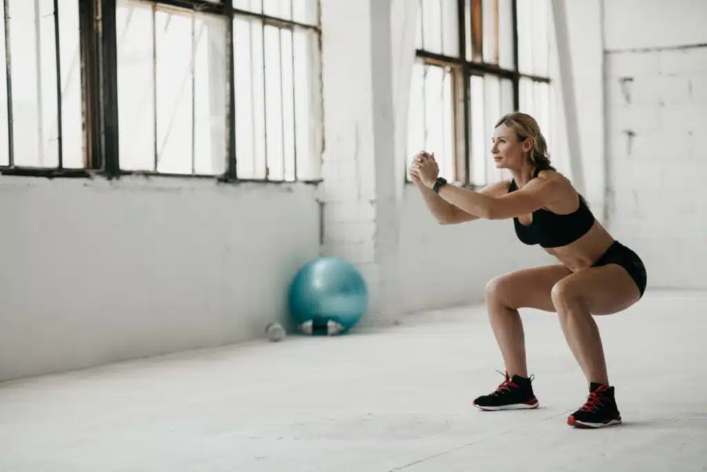 Bodyweight squat with great form