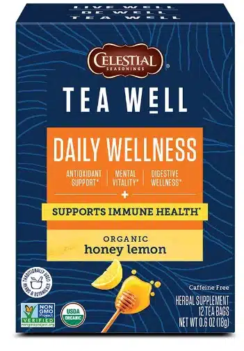 Celestial Seasonings TeaWell Organic Honey Lemon Daily Wellness Tea Bags