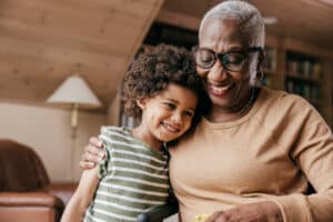Grandmother and grandson