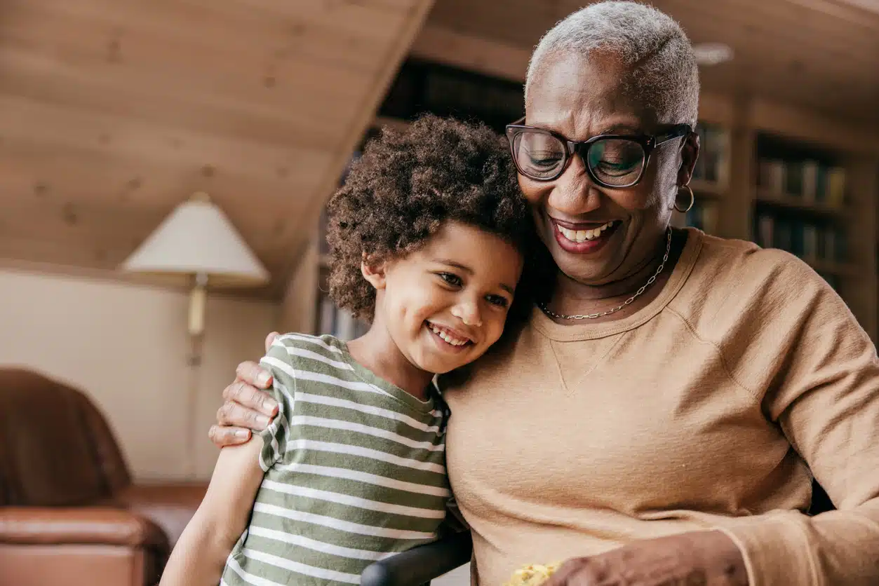 Grandmother and grandson
