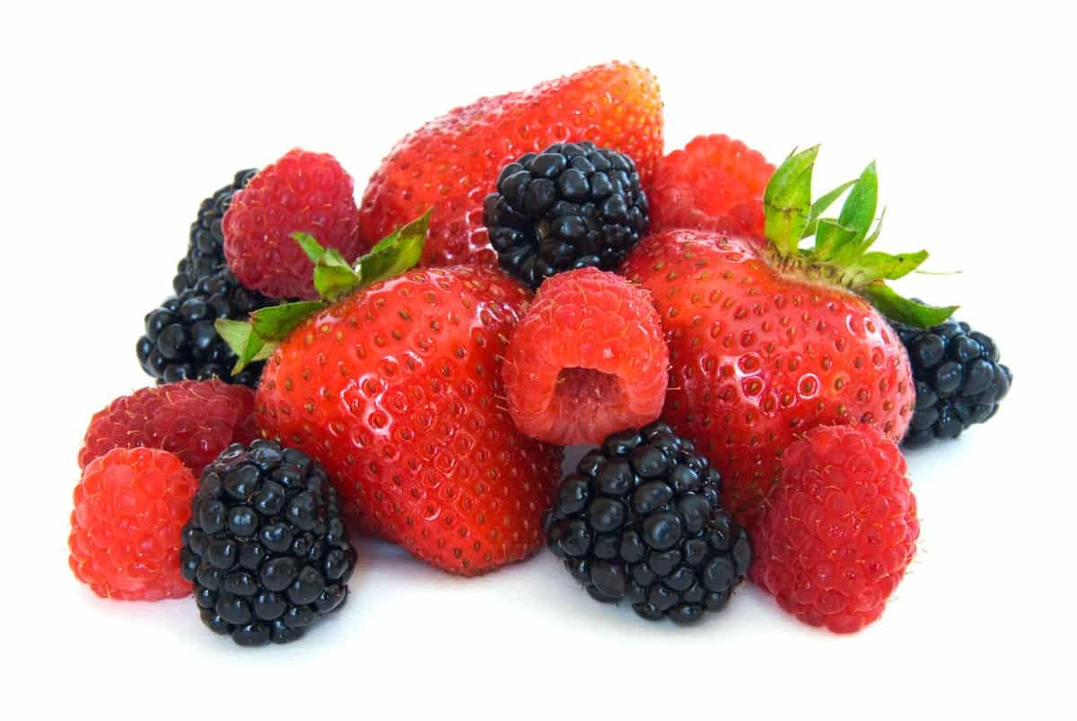 Strawberries and blackberries and raspberries are lower sugar fruits