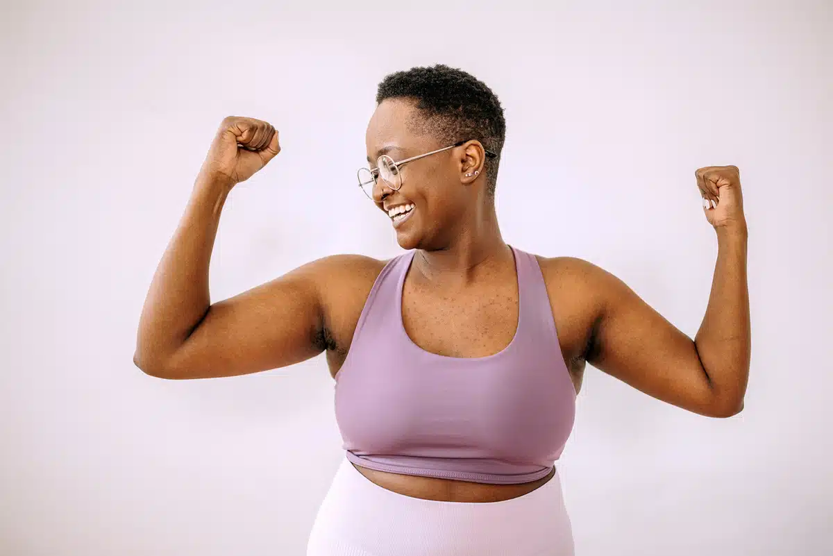 Woman strength, determination, healthy lifestyle