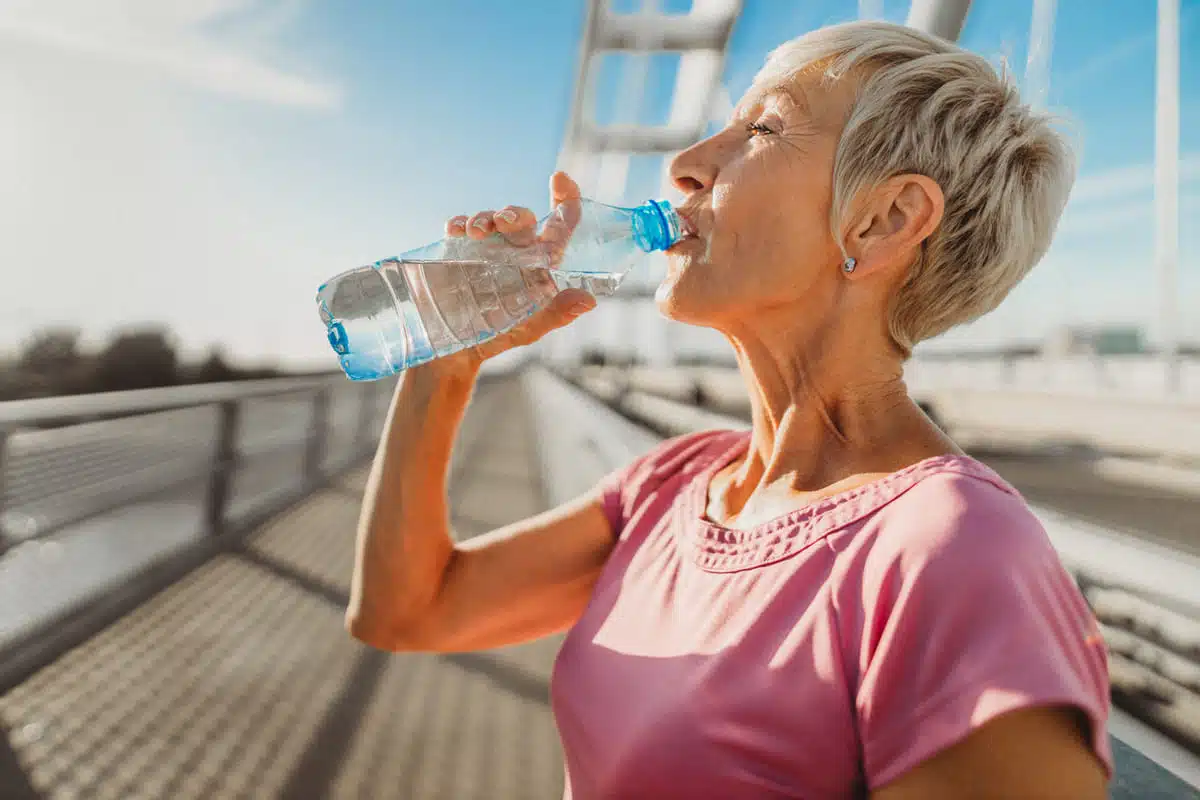 drinking water and staying hydrated