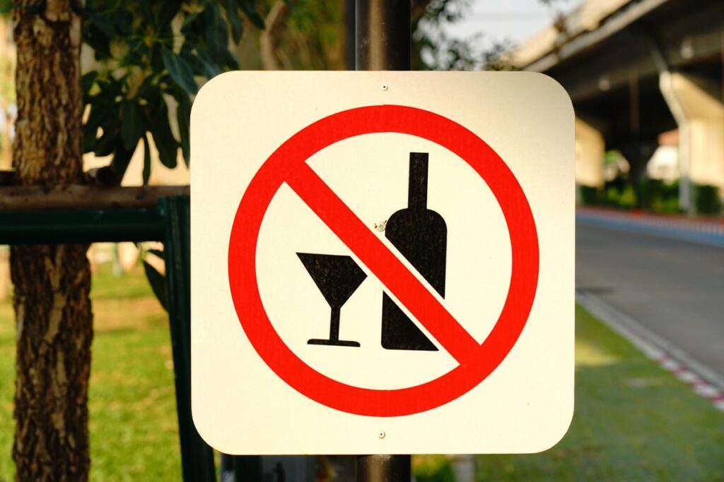 no drinking