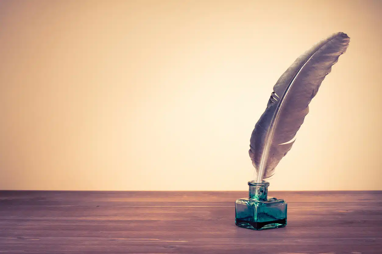 Quill pen; black history month, African American poets