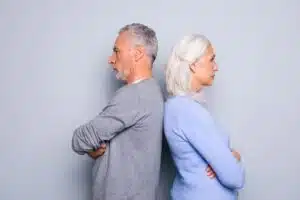 Couple not talking, divorce, fighting