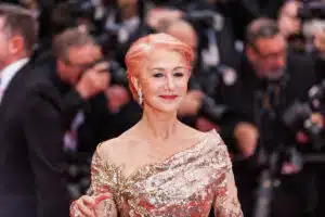 Helen Mirren with pink hair