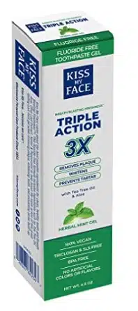 Kiss My Face Triple Action Herbal Mint Gel Toothpaste