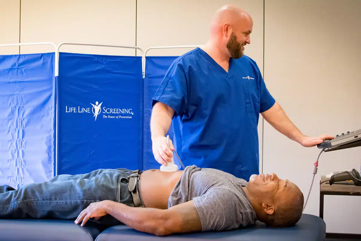 Man getting an ultrasound - Life Line Screening