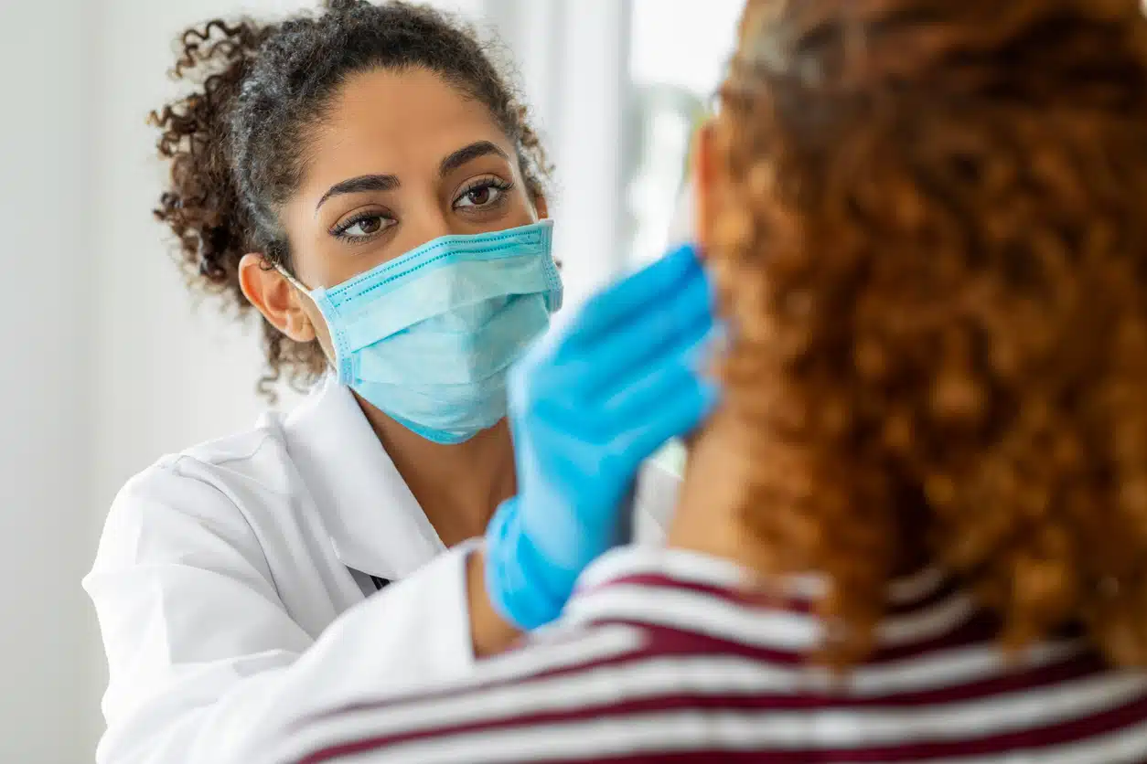 Visiting a dentist