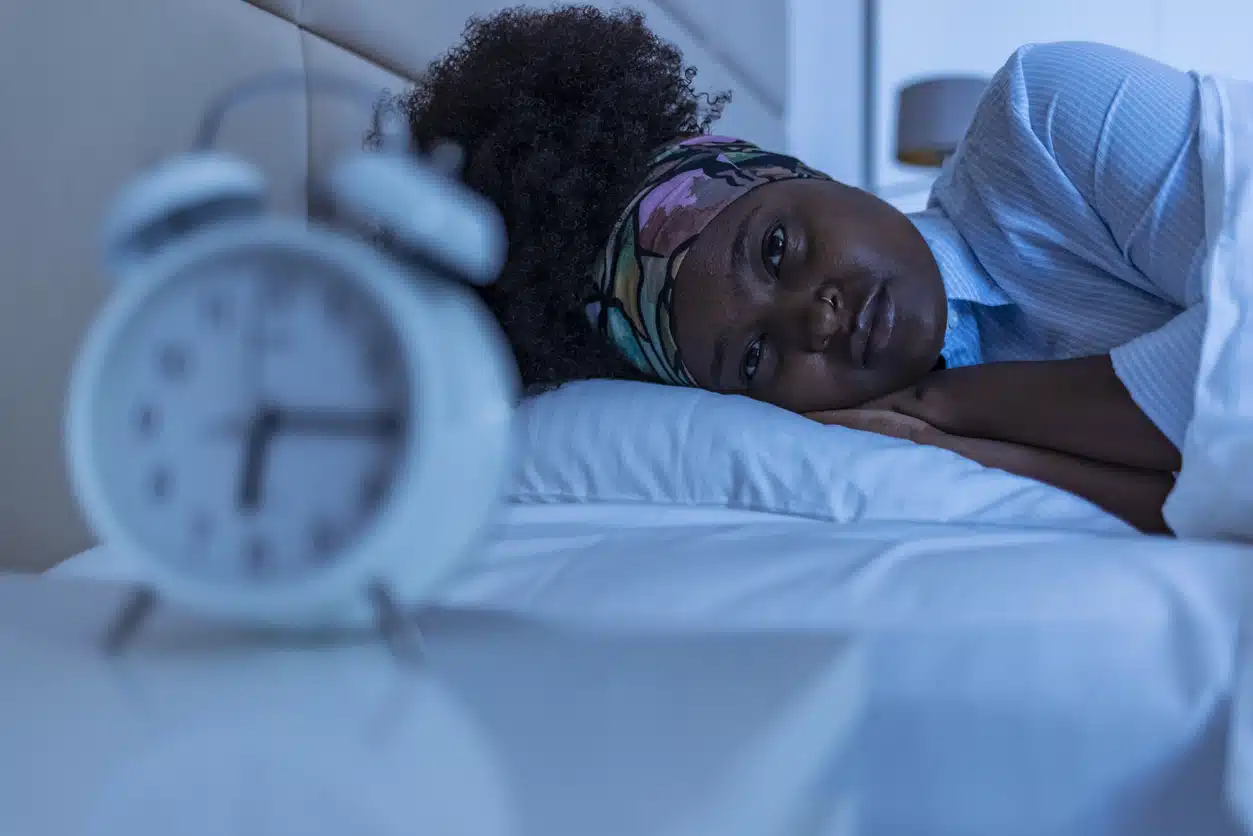 woman suffering from insomnia