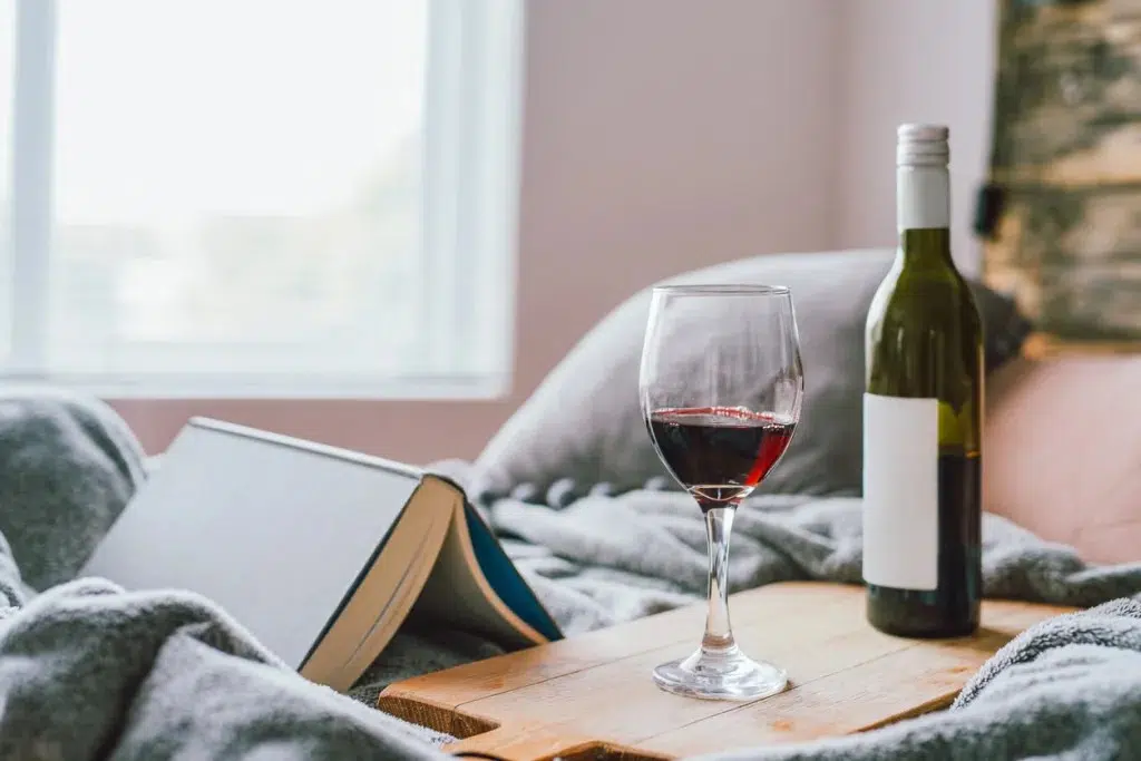 wine in bed